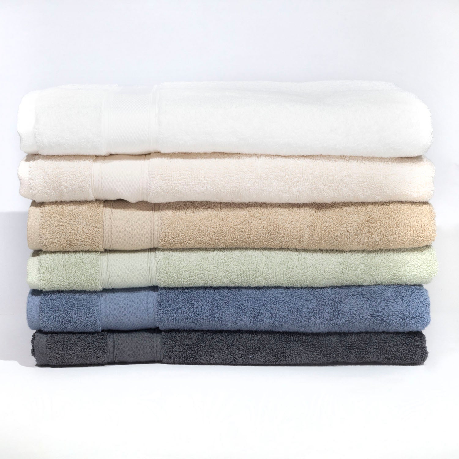 Pinehurst 100% Organic 6 Piece Bath Towel Set - Build Your Own (Neutrals)