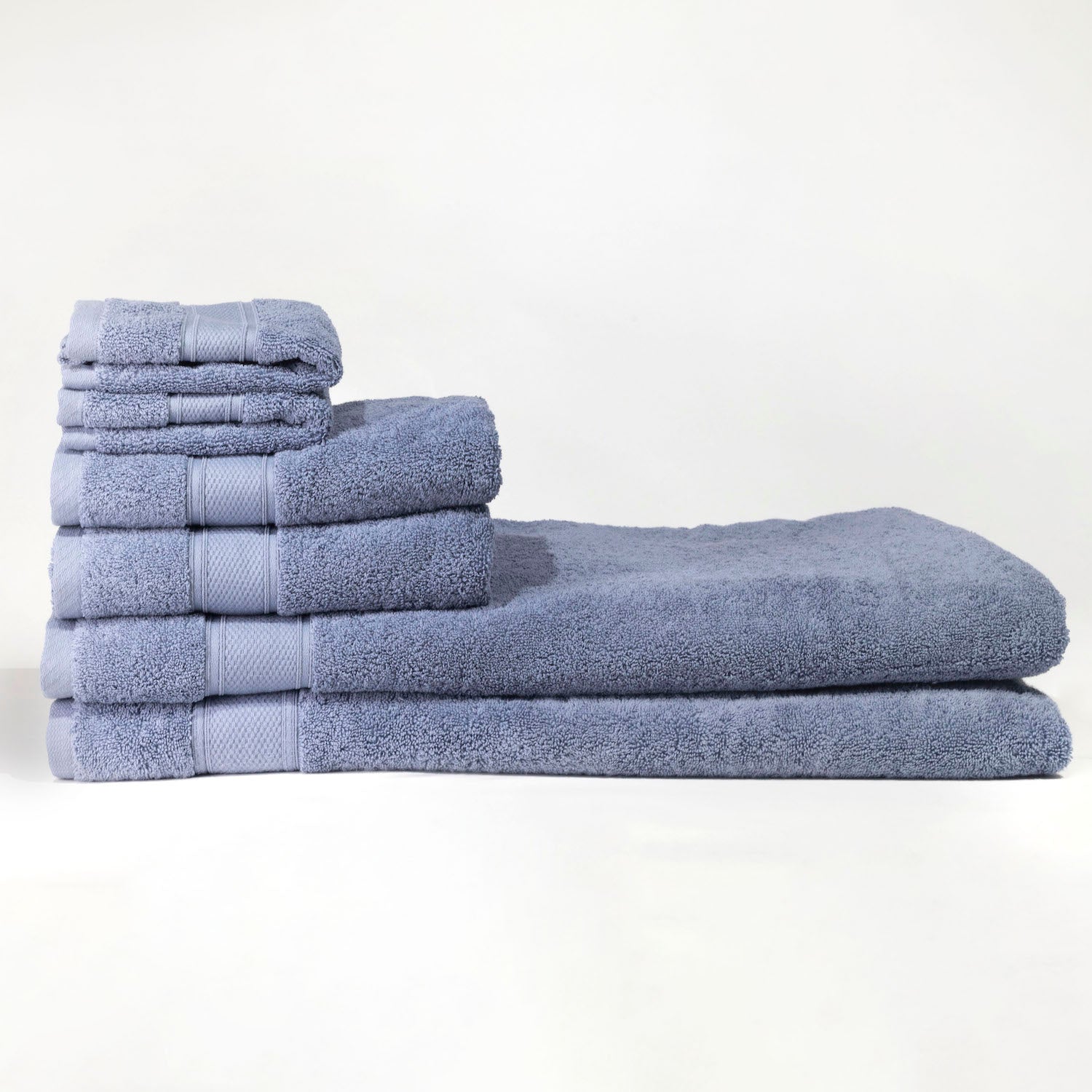 Pinehurst 100% Organic 6 Piece Bath Sheet Set - Sea Blue