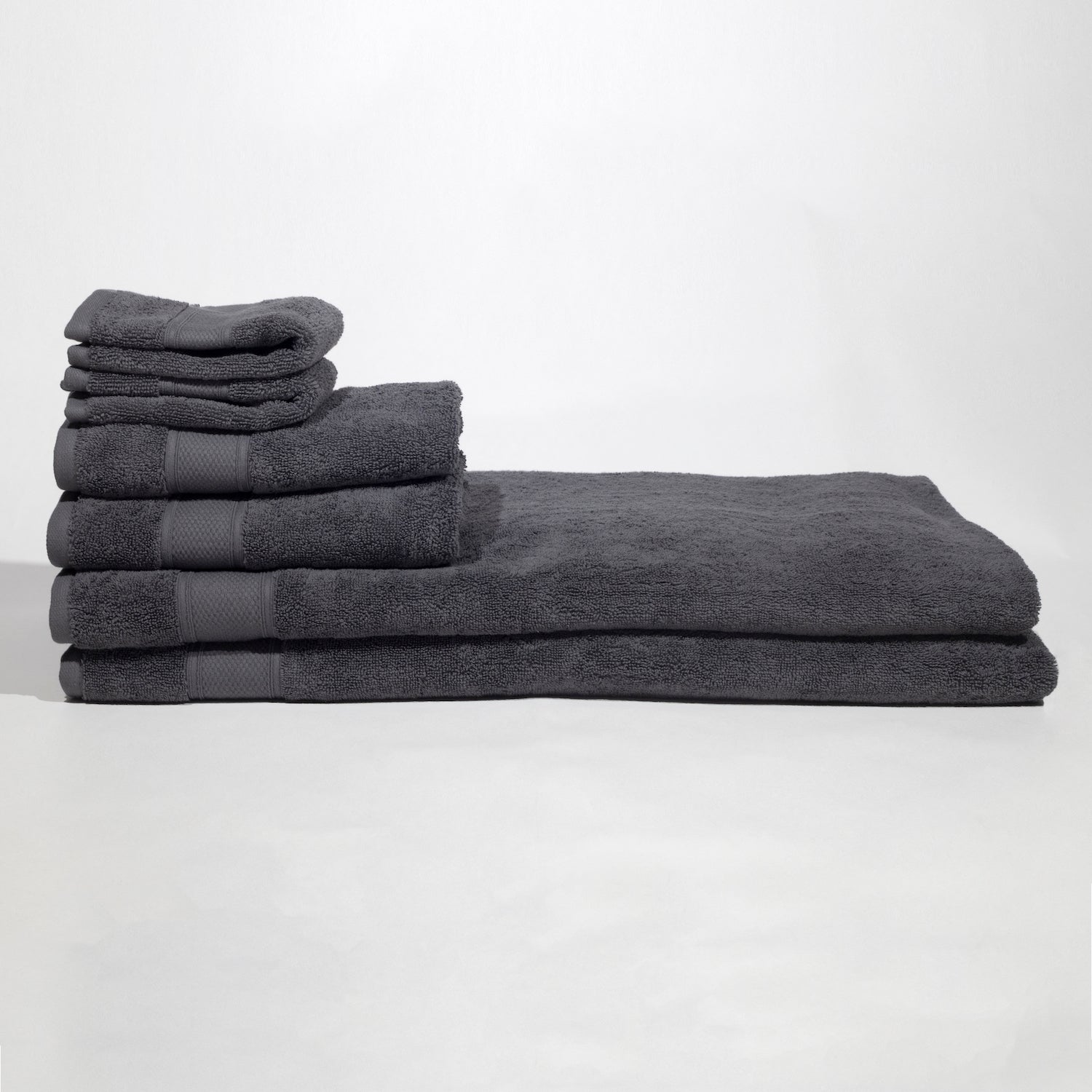 Pinehurst 100% Organic 6 Piece Bath Sheet Set - Slate Gray