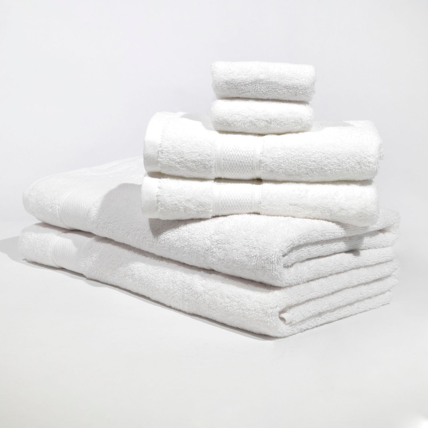 Pinehurst 100% Organic 6 Piece Bath Towel Set - White