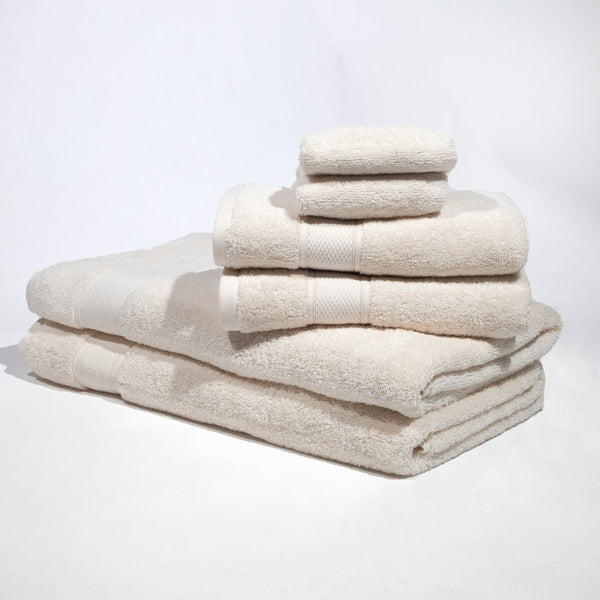 Pinehurst 100% Organic 6 Piece Bath Towel Set - Ivory