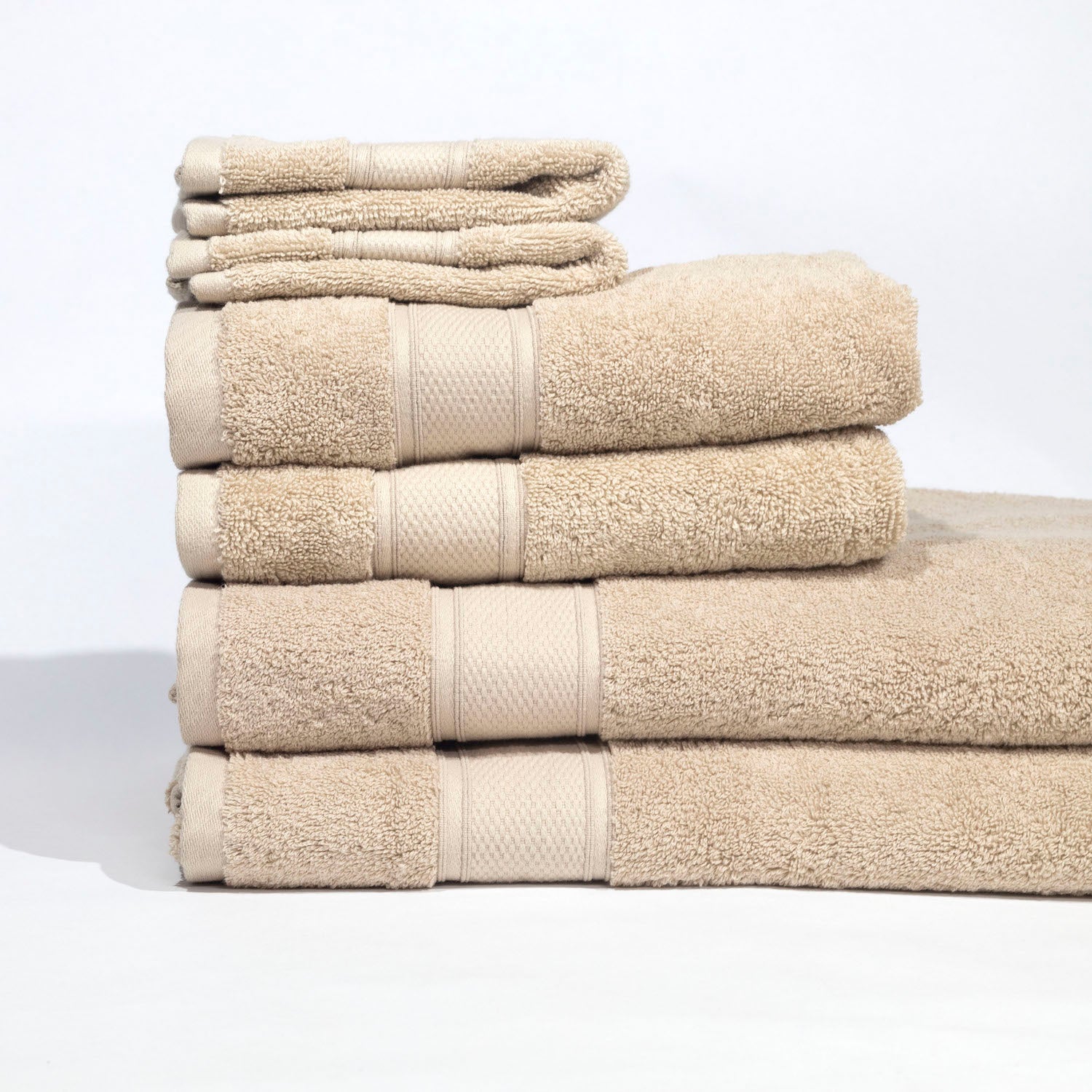 Pinehurst 100% Organic 6 Piece Bath Towel Set - Build Your Own (Neutrals)