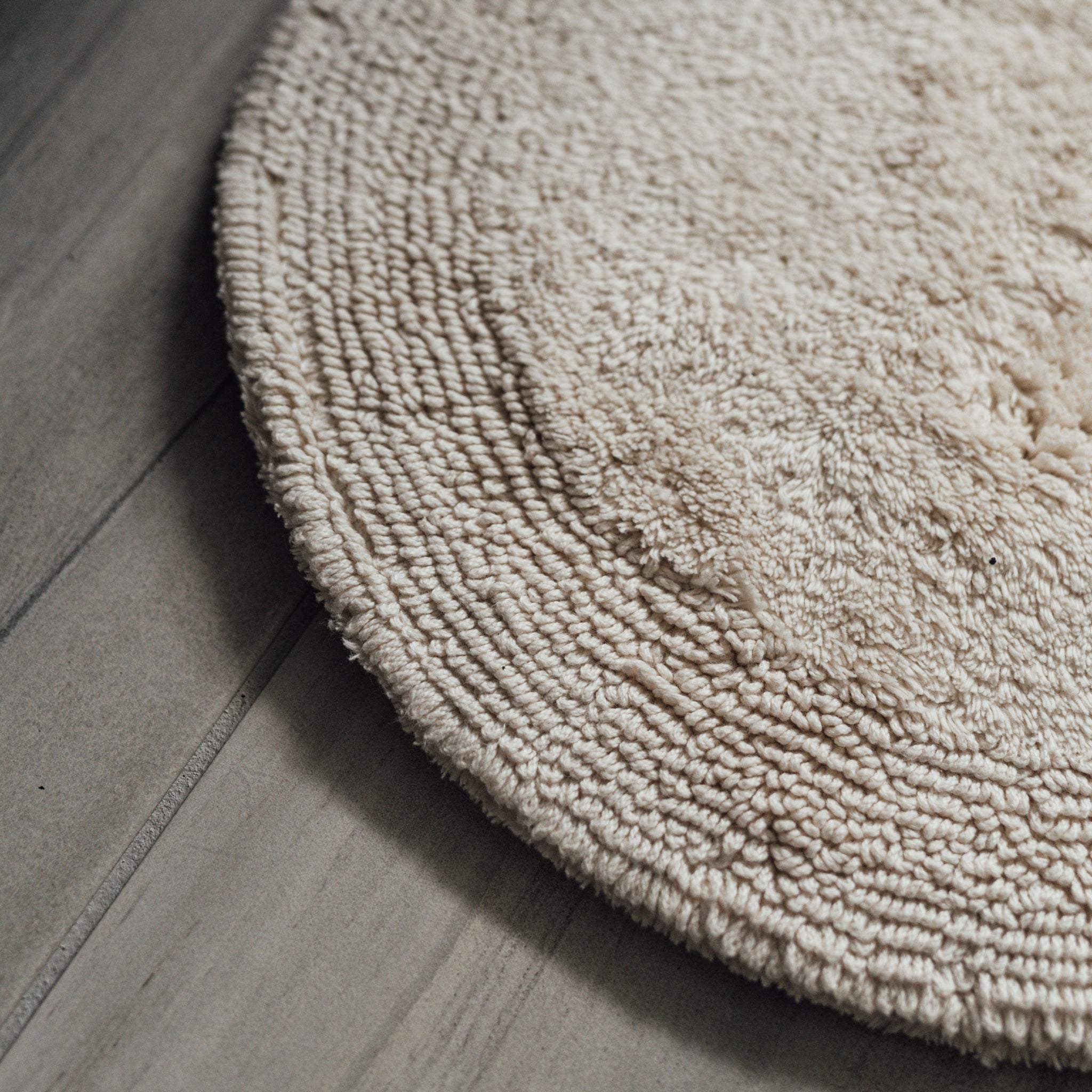 Solid Reversible Long Bath Rug Ivory - Yorkshire Home