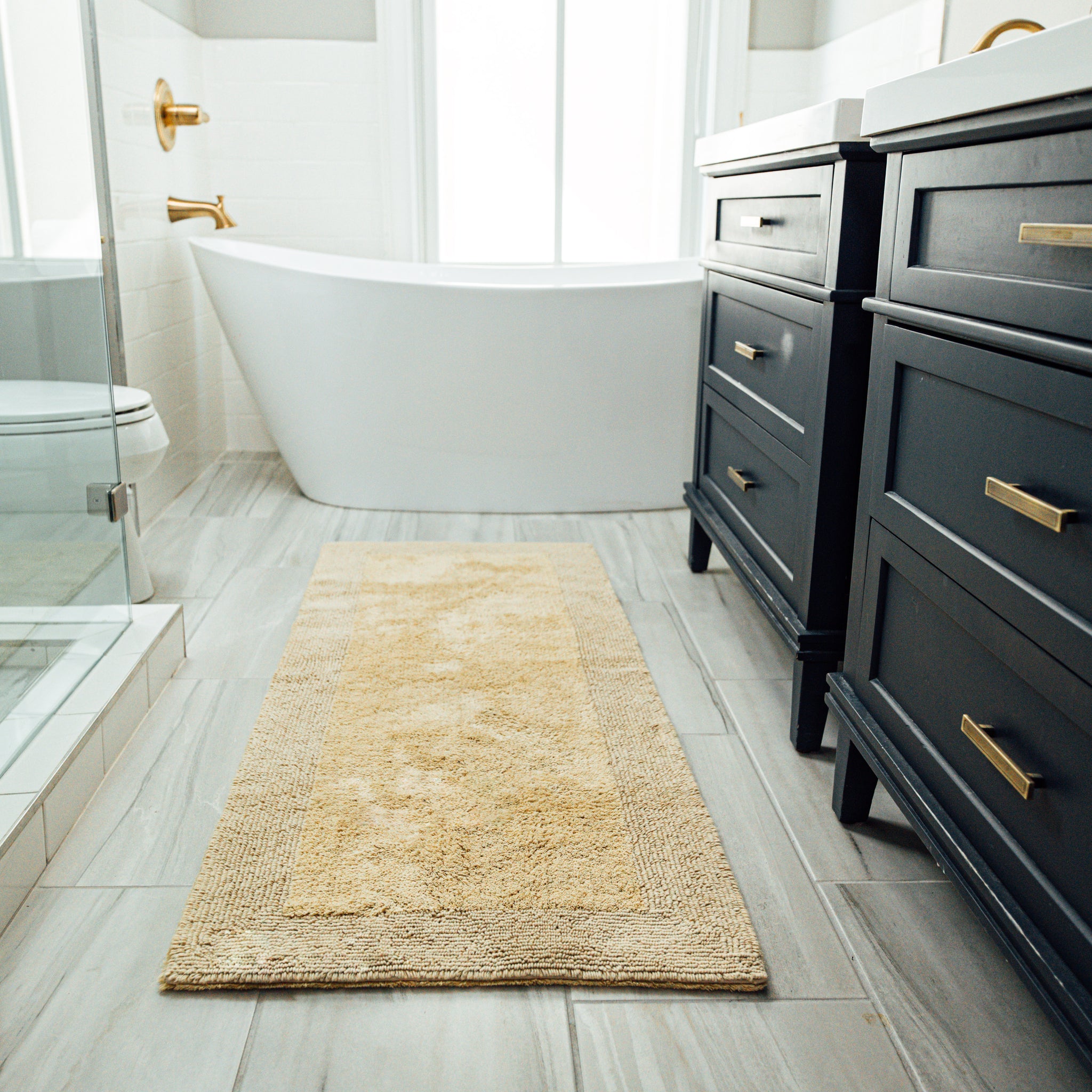 Thin Bathroom Rugs Fit Under Door, Non Slip Entry Rugs Bath Mat